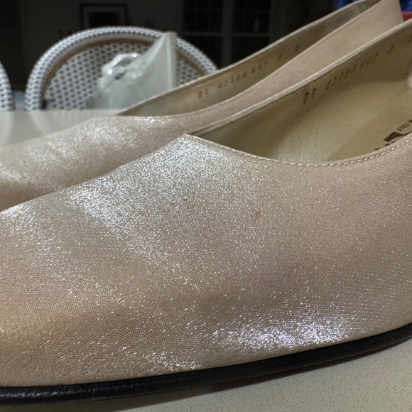 Salvatore Ferragamo Silk pumps with crystals in heels- stunning for a bride! - Picture 11 of 13